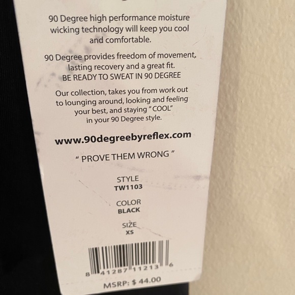 90 Degree Tank. XS. NWT. - Picture 6 of 6